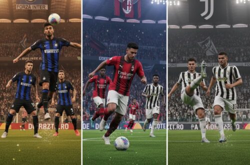 Review pertandingan seru Liga Italia 2026 menampilkan pemain kunci seperti Lautaro Martínez, Vlahovic, dan Giroud dalam aksi realistis